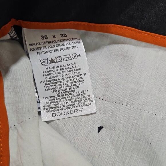 Dockers Straight Fit 36 x 30 Grey Dress Pant - Picture 4 of 7